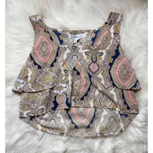 Cropped Paisley BCBG Top